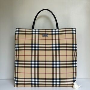 BURBERRY Nova Check Tote Bag